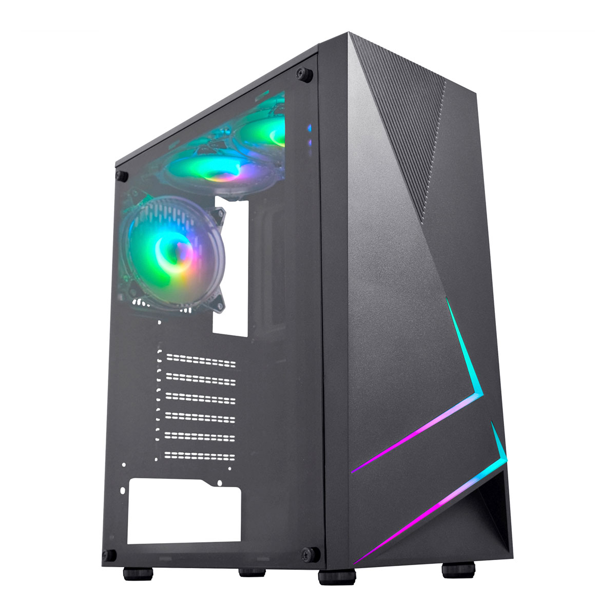 Gabinete Gamer K-Mex Kratos 2 - Lateral em Acrílico - RGB