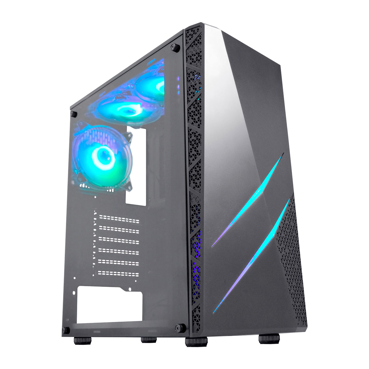 Gabinete Gamer K-Mex Kratos 3 - Lateral em Acrílico - RGB