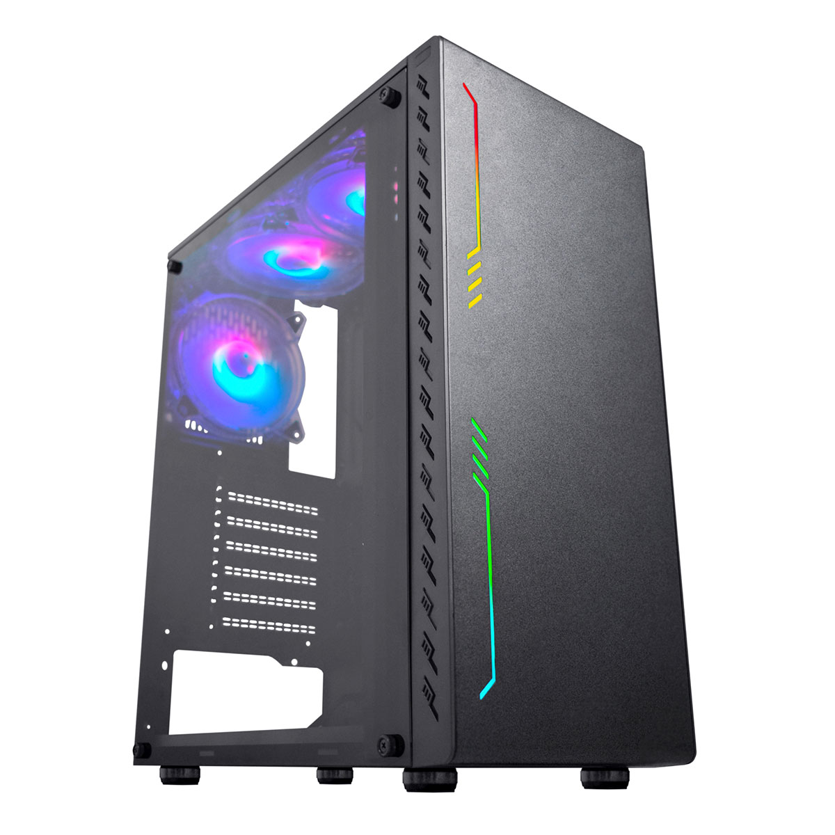 Gabinete Gamer K-Mex Kratos 4 - Lateral em Acrílico - LED RGB