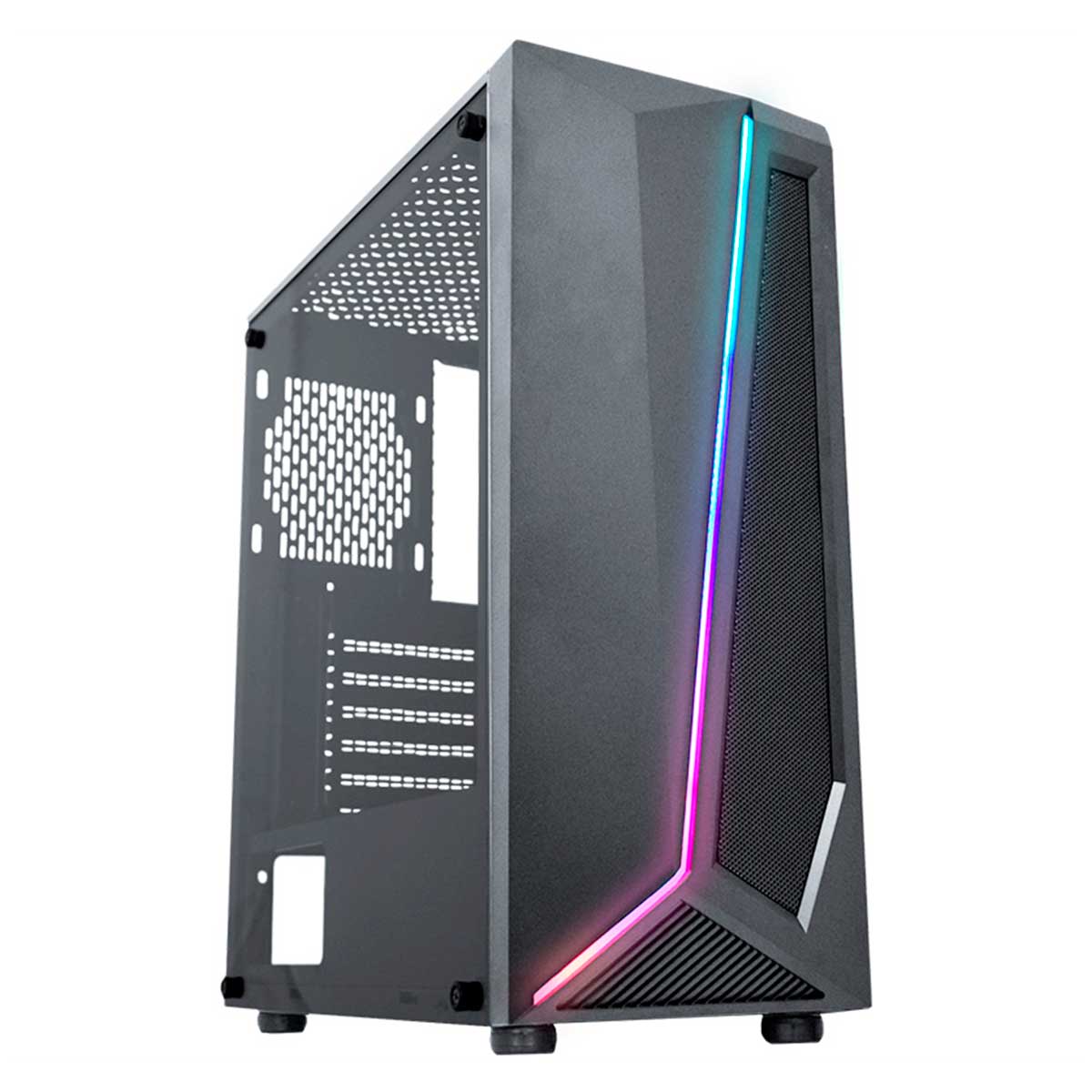 Gabinete Gamer K-Mex Hawk - Lateral em Vidro Temperado - LED RGB - CG-38TJ