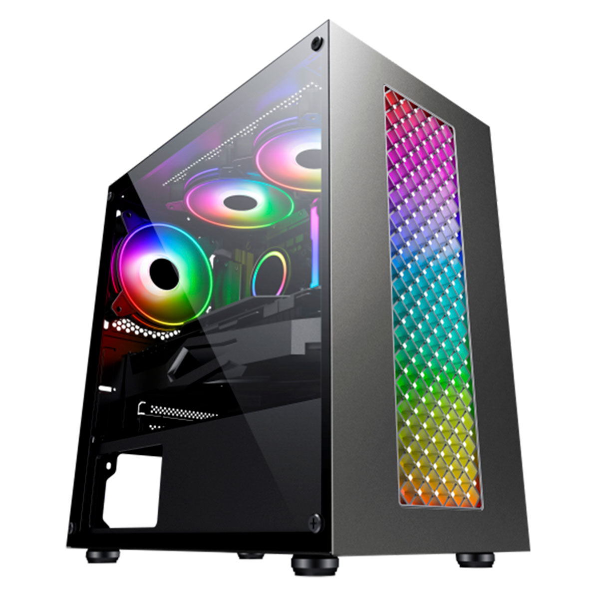 Gabinete Gamer K-Mex Bifrost 3 - Lateral em Vidro Temperado - LED RGB