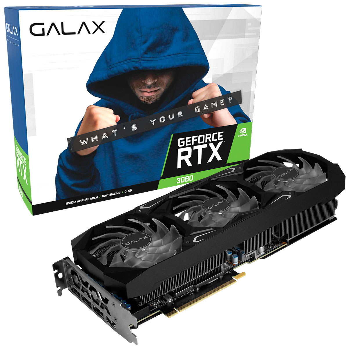 GeForce RTX 3080 12GB GDDR6X 384bits - 1 Click O.C - Galax SG 38NOM5MD99SS - Selo LHR