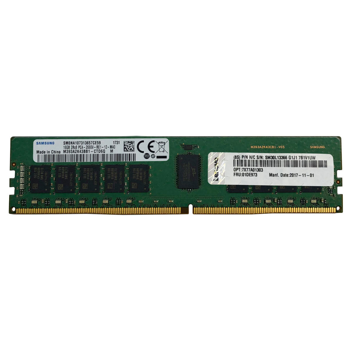 Memória Servidor 16GB DDR4 Lenovo ThinkSystem ST50 - PC4-3200 - ECC - CL22 - 288-Pin - DIMM