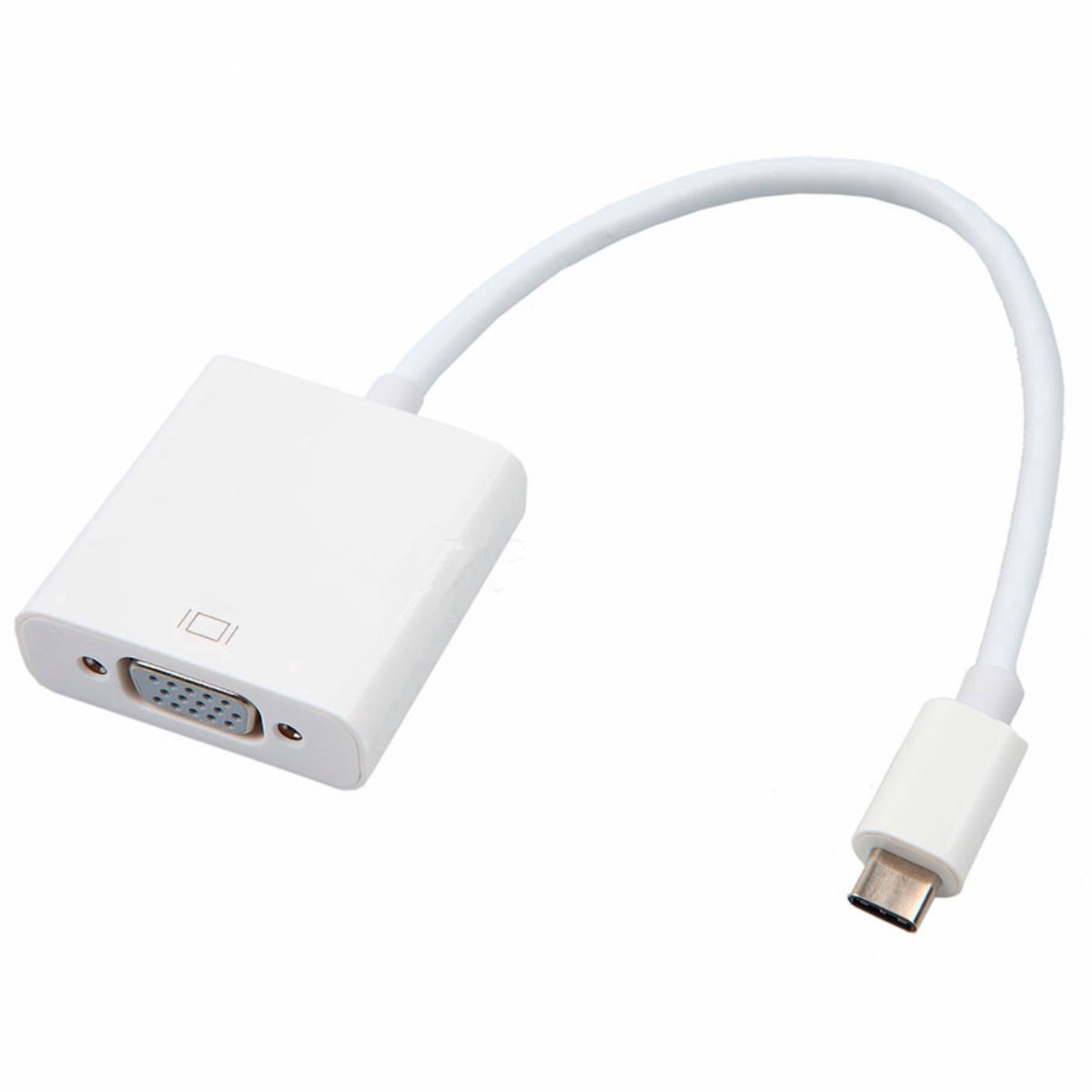 Adaptador Conversor USB-C para VGA - 15cm - Branco