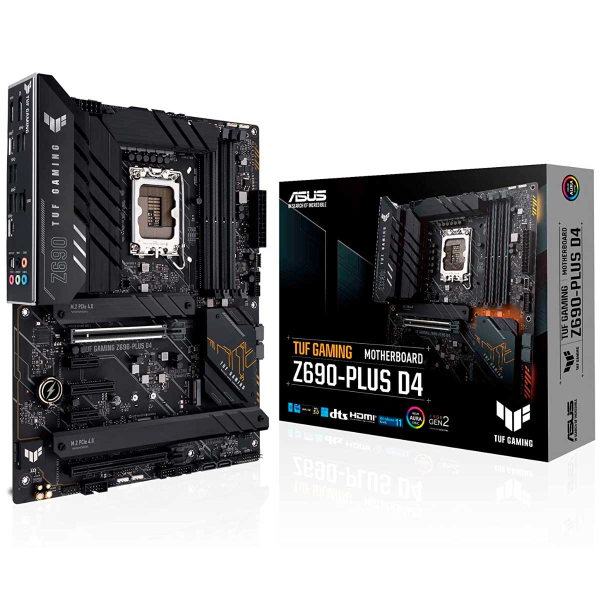 Asus TUF Gaming Z690-PLUS D4 (LGA 1700 DDR4 5333 O.C) - Chipset Z690 - USB 3.2 - Slot M.2