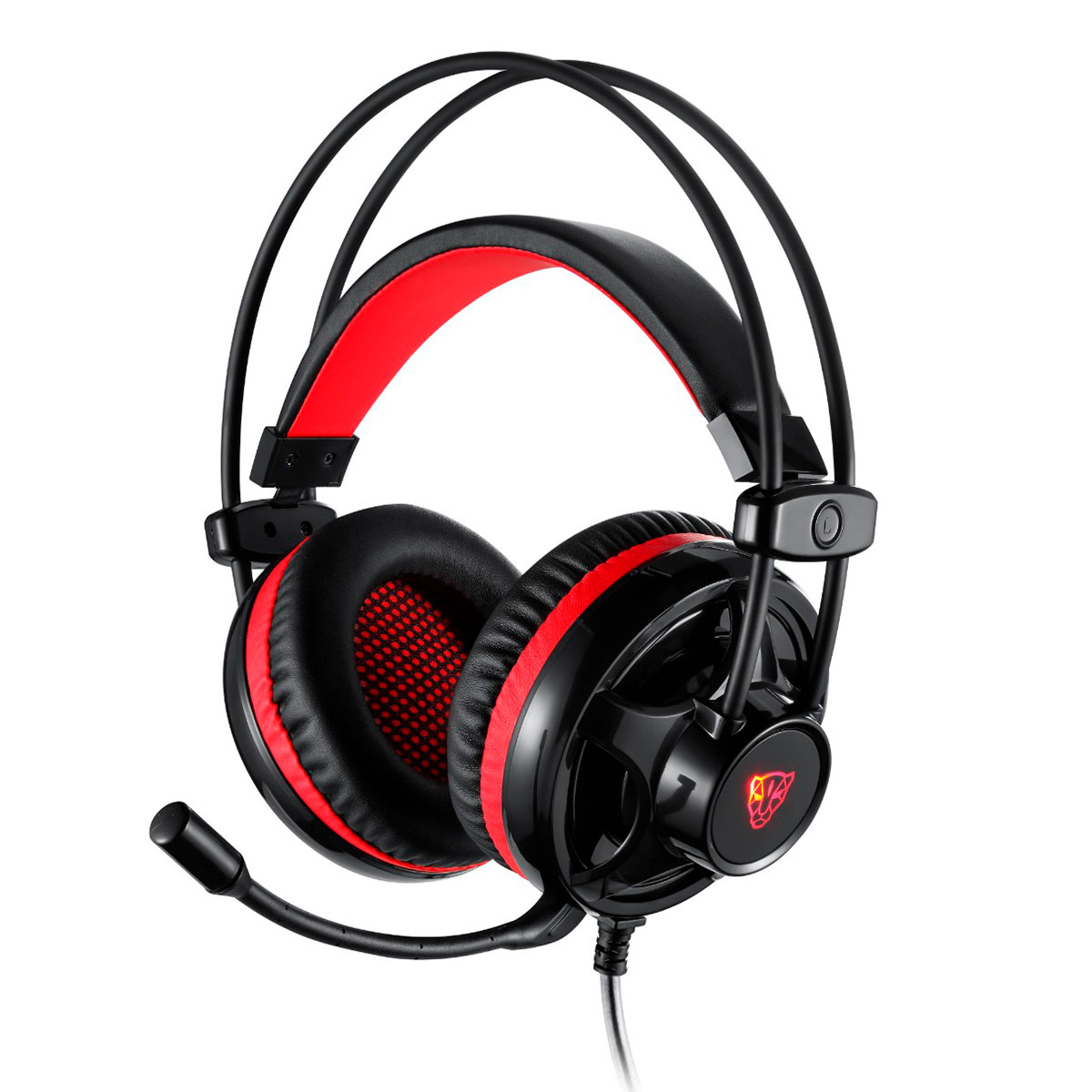 Headset Gamer Motospeed H11 - com Microfone - Conector P2 e USB - LED Vermelho - FMSHS0052PTO