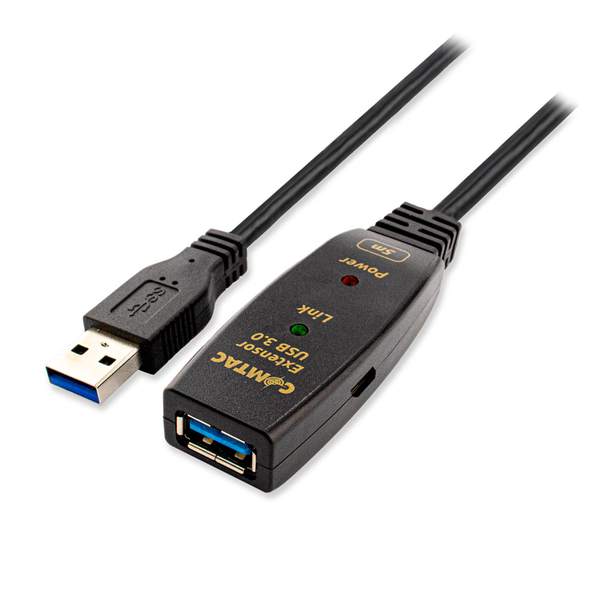 Cabo Extensor USB 3.0 AM/AF com Amplificador de Sinal - 5 metros - Comtac 9373