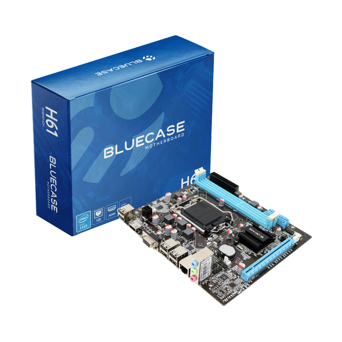 Placa Mãe Bluecase BMBH61-A2HBX - (LGA 1155 DDR3) - Chipset Intel H61