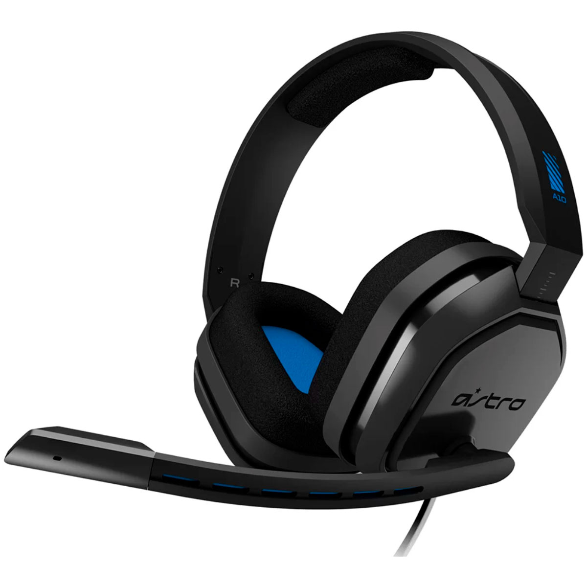 Headset Gamer Astro A10 - Microfone Flip-Up-Mute Removível - para Console e PC - Conector P2 - Preto e Azul - 939-001509