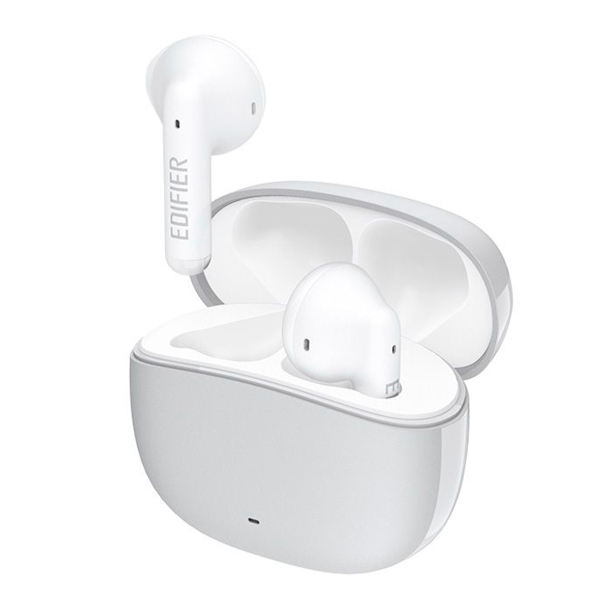 Fone de Ouvido Bluetooth Earbud Edifier TWS W100T - Bluetooth 5.1 - com Case Carregador - Branco e Cinza - W100TWT