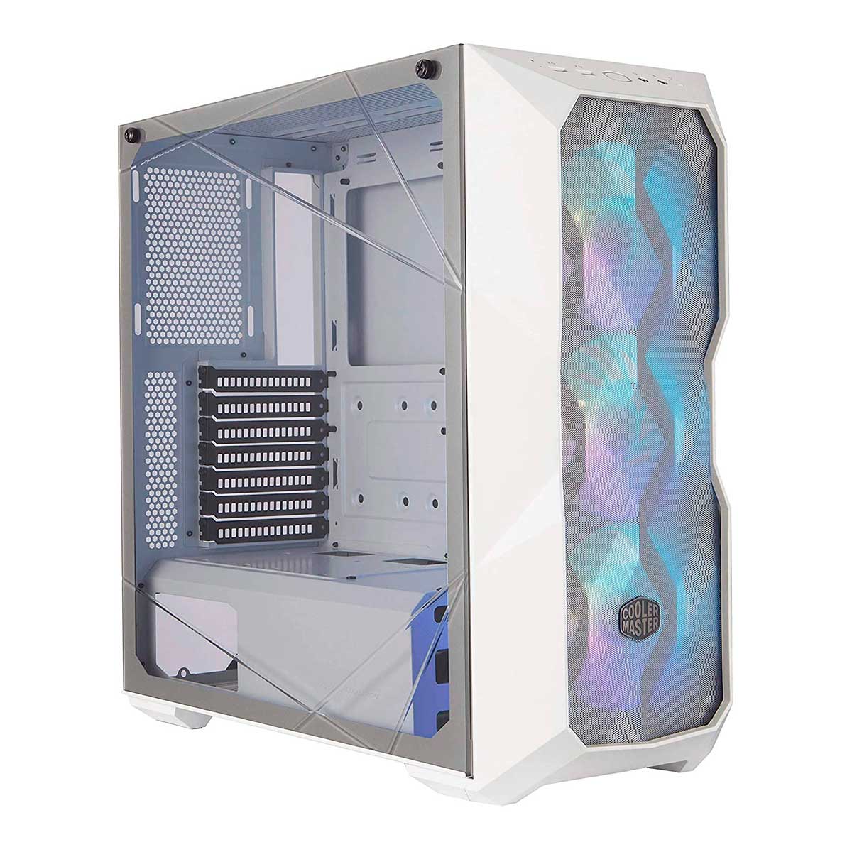 Gabinete Cooler Master MasterBox TD500 - Lateral em Vidro Temperado - 3 Coolers ARGB Inclusos - Branco - MCB-D500D-WGNN-S01