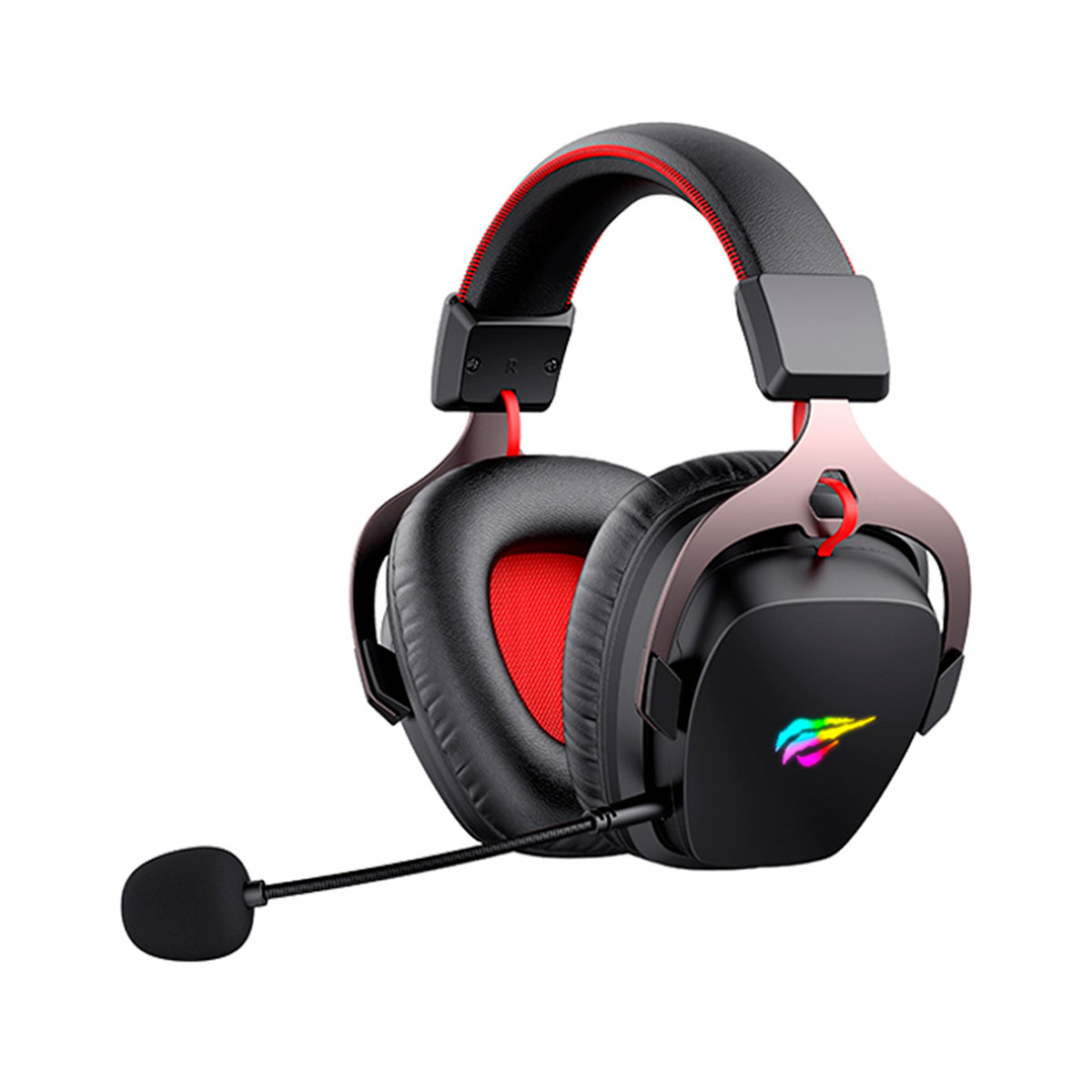 Headset Gamer Sem Fio Havit H2015G - Drivers 50mm - Conexão 2.4GHz - Drivers 50mm - RGB - HVGMH-H2015G-BO