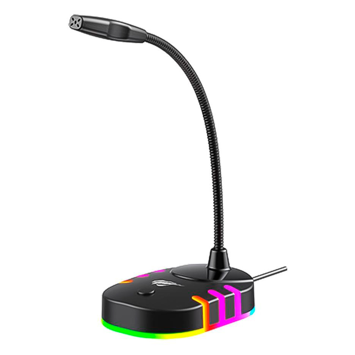 Microfone Gamer Havit - LED RGB - Conector USB - GK58B