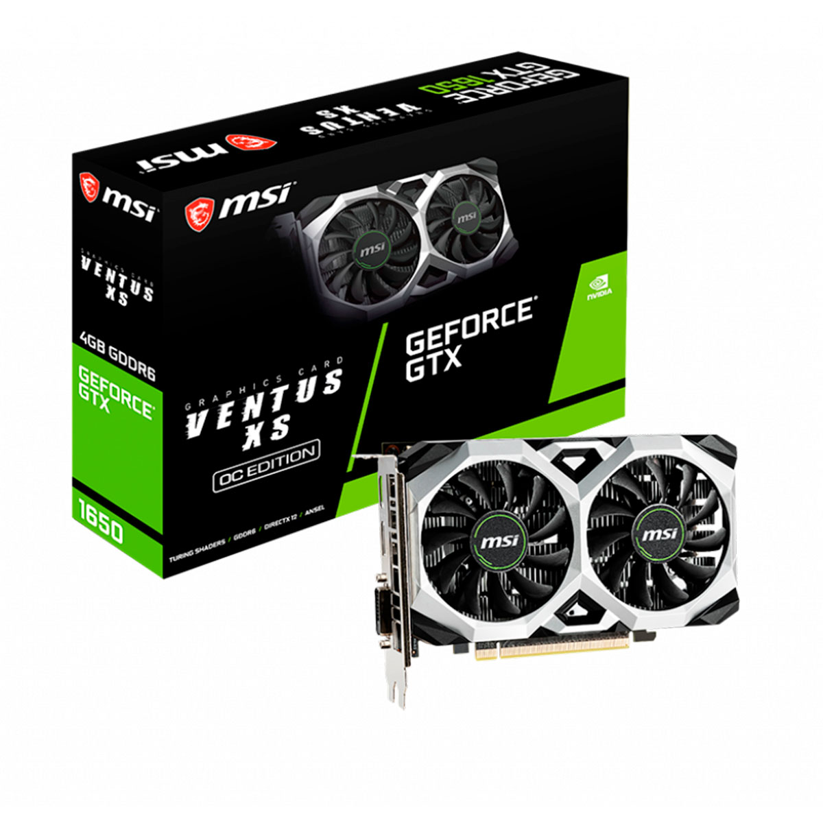 GeForce GTX 1650 4GB GDDR6 128bits - MSI VENTUS XS OCV1 - 912-V809-4264