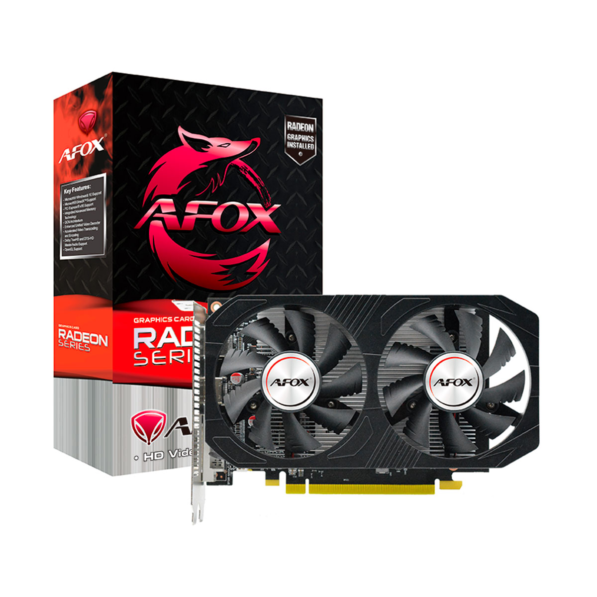 Placa de Vídeo AMD Radeon RX 560 4GB GDDR5 128bits - Afox AFRX560-4096D5H4