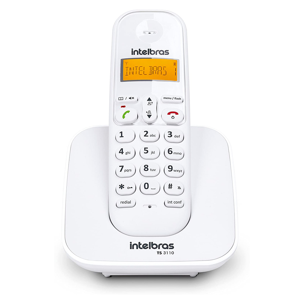 Telefone sem Fio Intelbras TS 3110 - DECT 6.0 - com Agenda e Identificador de Chamadas - Branco