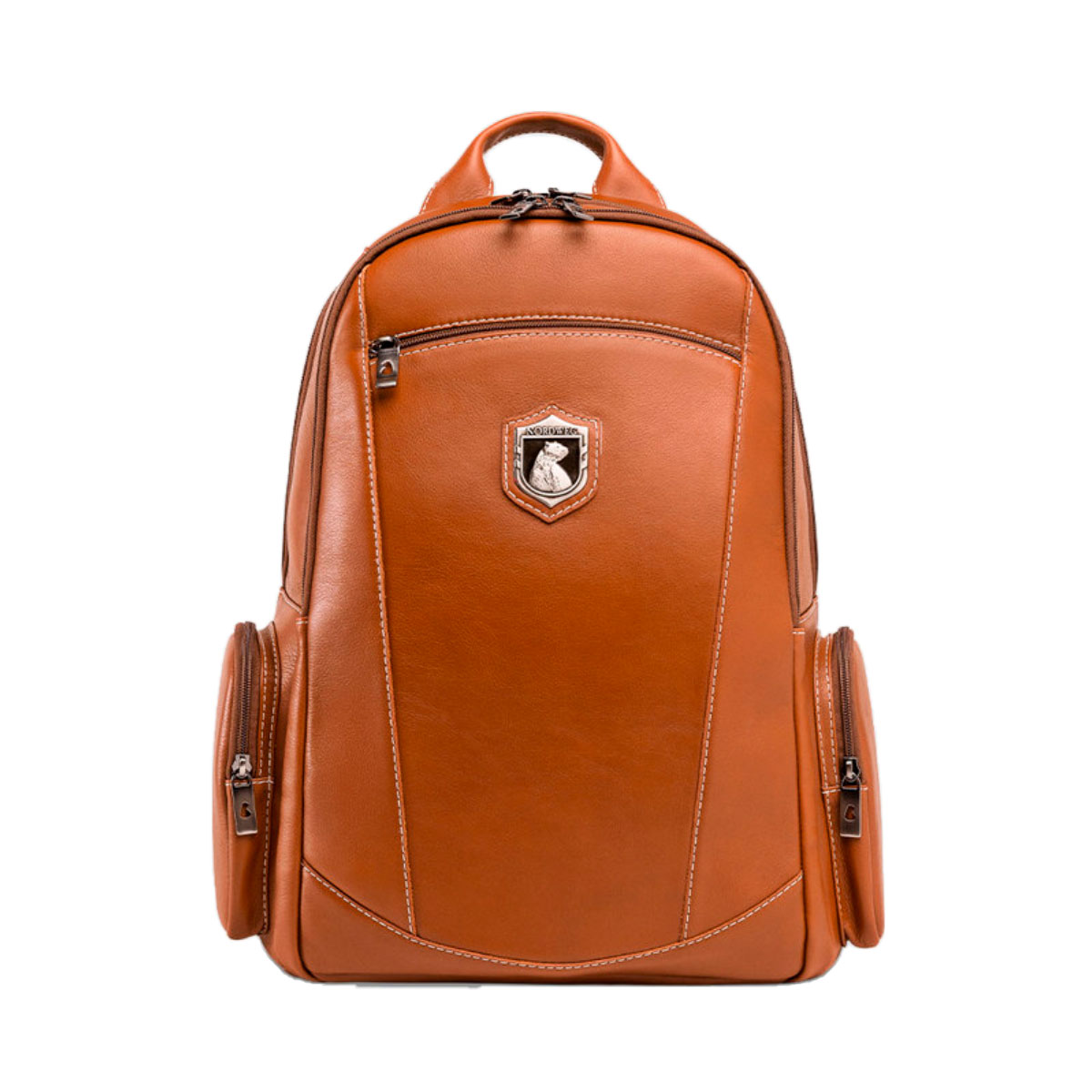 Mochila de couro legítimo Nordweg Águia - Italiano Caramelo - para Notebook - NW074A-CA