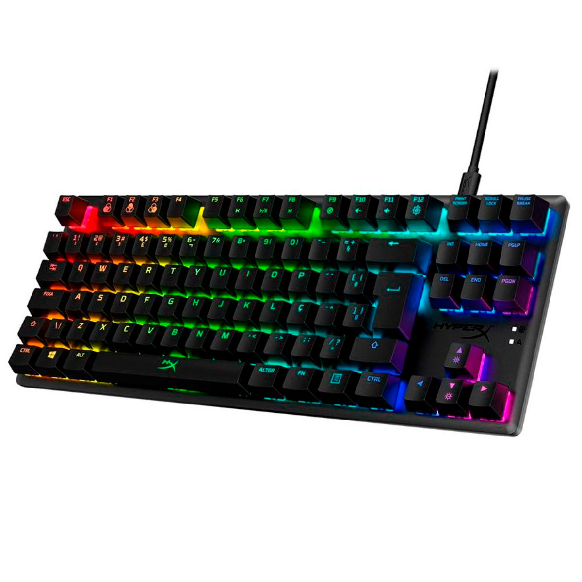 Teclado Mecânico Gamer HyperX Alloy Origins Core - LED RGB - Switch Azul - HX-KB7BLX-BR