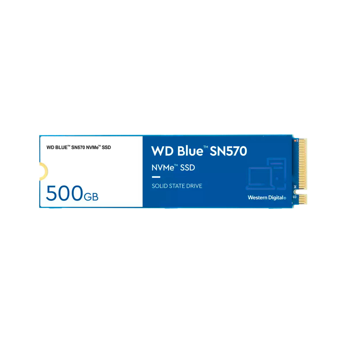 SSD M.2 500GB Western Digital Blue SN570 - NVMe - Leitura 3500MB/s - Gravação 2300MB/s - WDS500G3B0C