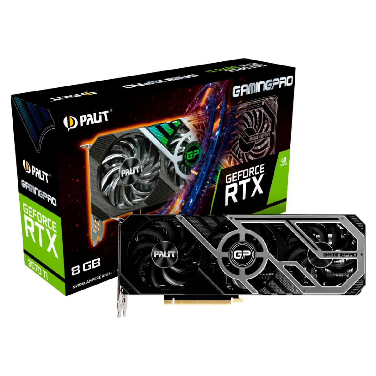 GeForce RTX 3070 8GB GDDR6 256bits - GamingPro OC V1 - Palit NE63070S19P2-1041A