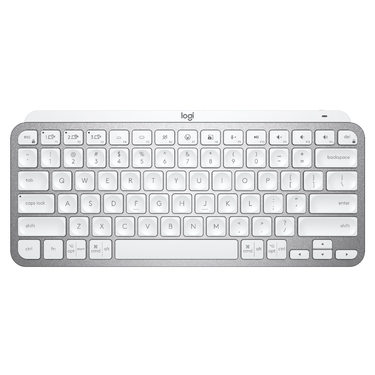 Teclado sem Fio Logitech MX Keys Mini - Padrão US - Cinza - Bluetooth - 920-010506