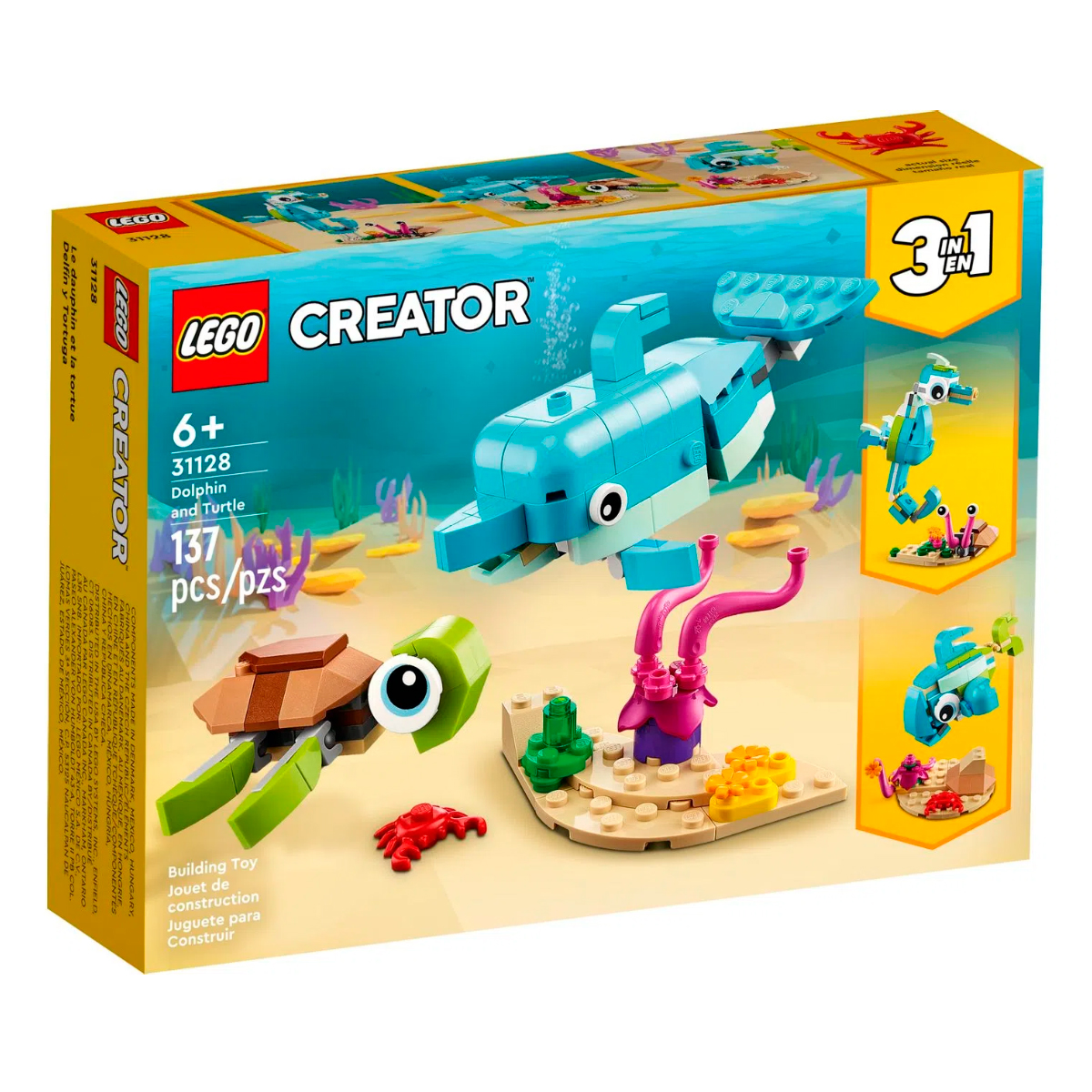 LEGO Creator 3 Em 1 - Golfinho e Tartaruga - 31128