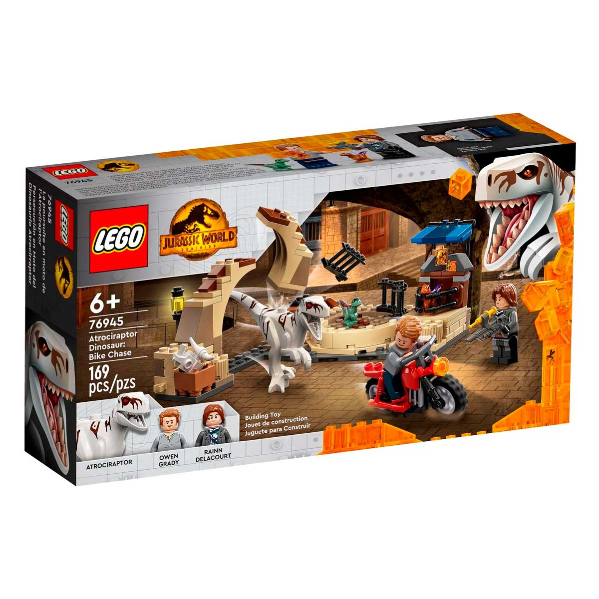 LEGO Jurassic World - Dinossauro Atrociraptor: Perseguição de Motocicleta - 76945