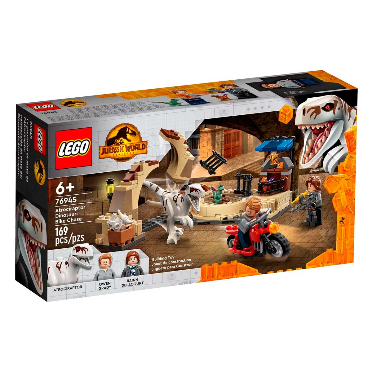 LEGO Jurassic World - Dinossauro Atrociraptor: Perseguição de Motocicleta - 76945