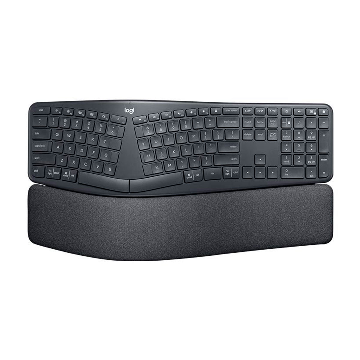 Teclado sem Fio Logitech Ergo K860 - USB ou Bluetooth - Padrao US - Design Ergonômico - Preto - 920-009169