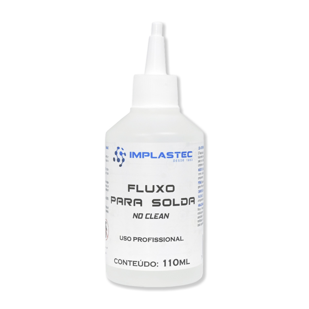 Fluxo para Solda No Clean - Implastec - Bico Aplicador - 110ml