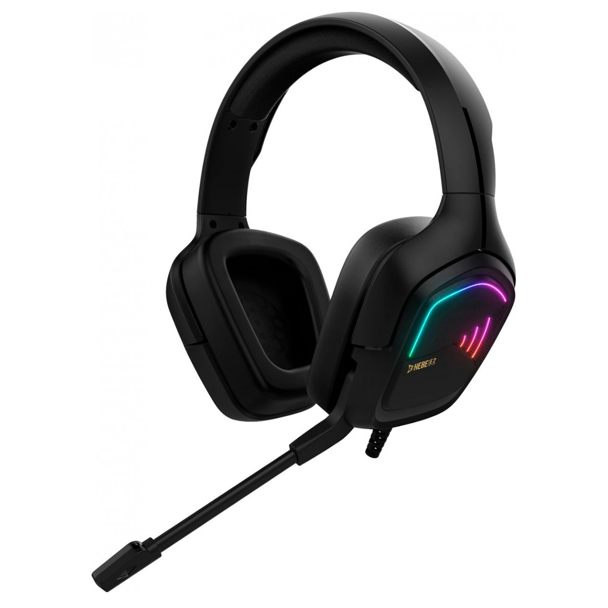 Headset Gamer Gamdias Hebe E2 - LED RGB - Drivers 40mm - Conector P2 e USB - Preto