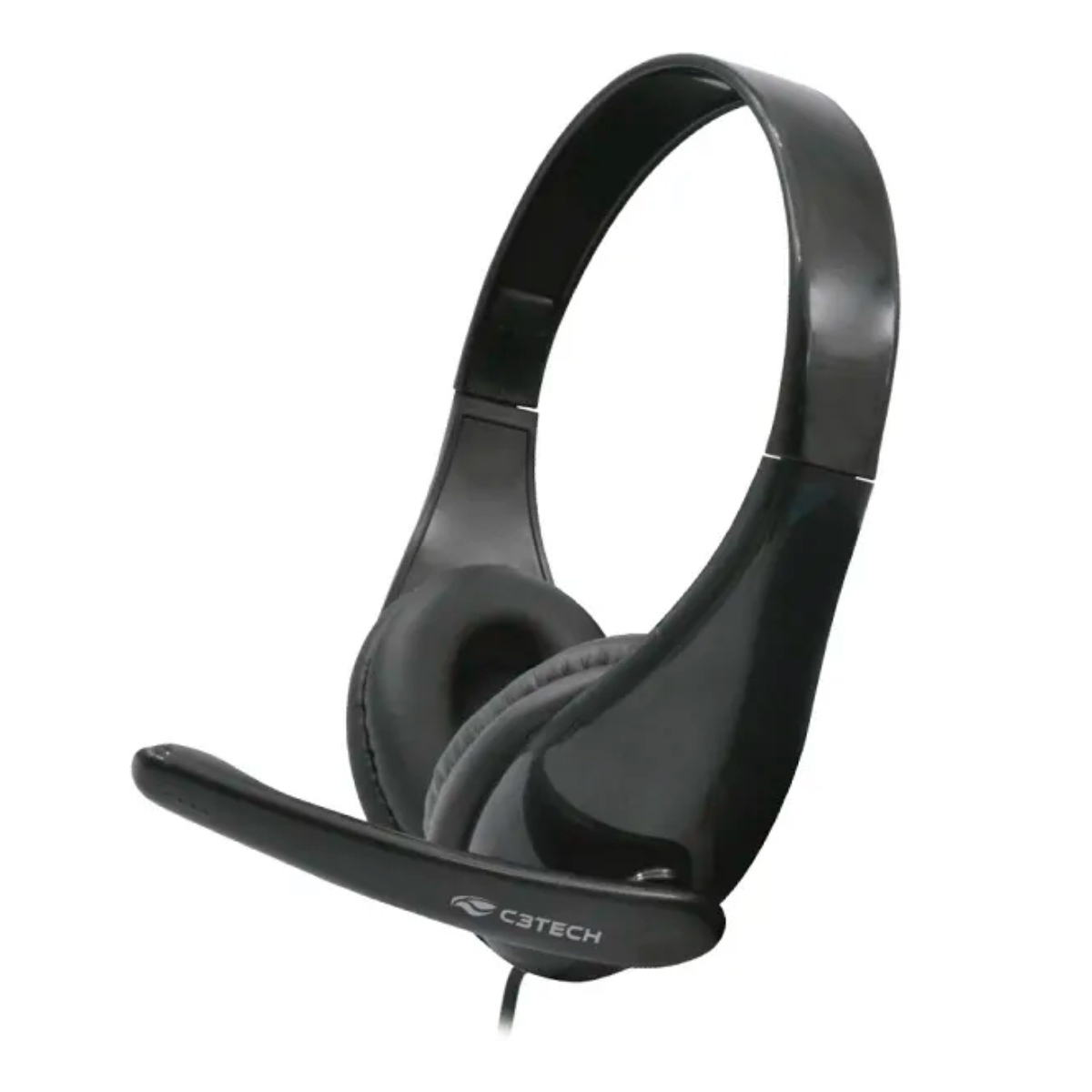 Headset C3Tech PH-340BK - Microfone giratório - USB - Preto