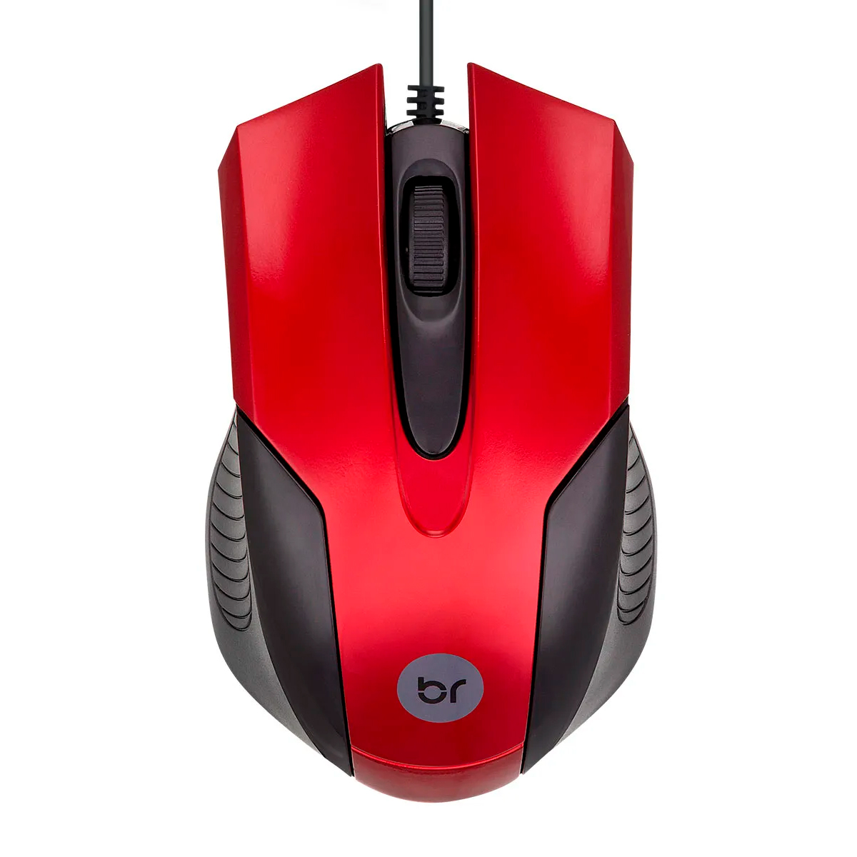 Mouse Bright - 1000dpi - Preto e Vermelho - USB - 02210
