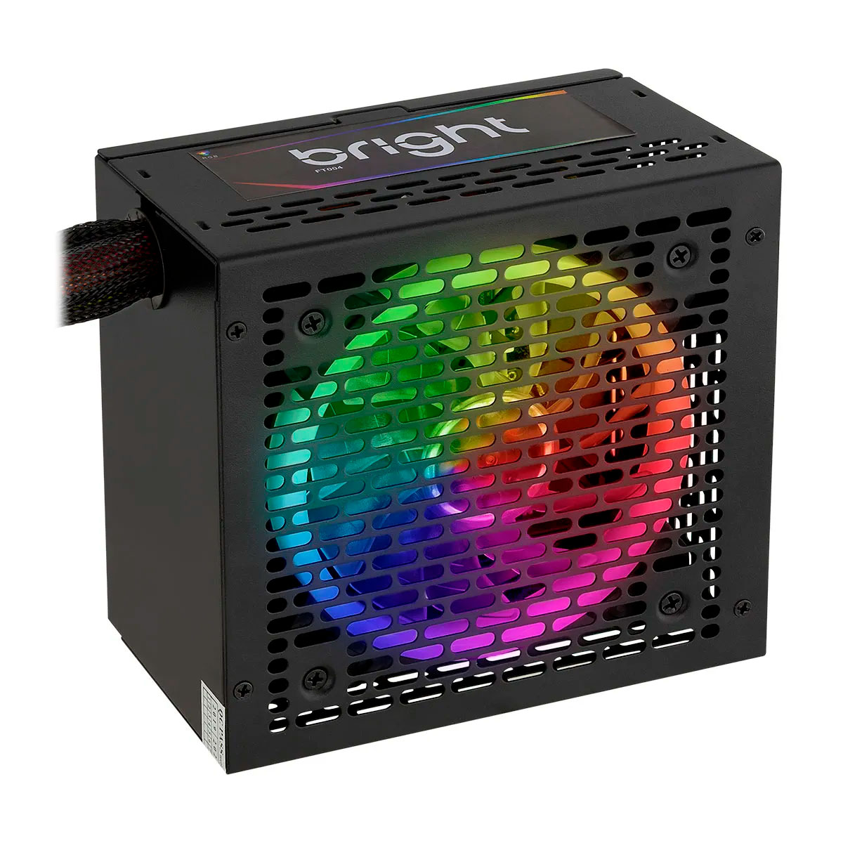 Fonte 750W Bright FT004 - PFC Ativo - ATX - Iluminação RGB