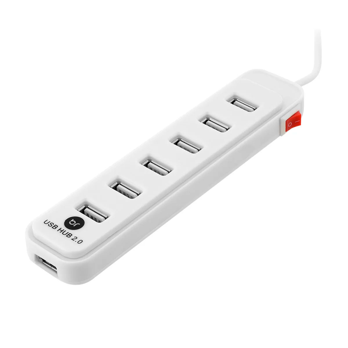 HUB USB 2.0 - 7 Portas - Branco - Bright 0191