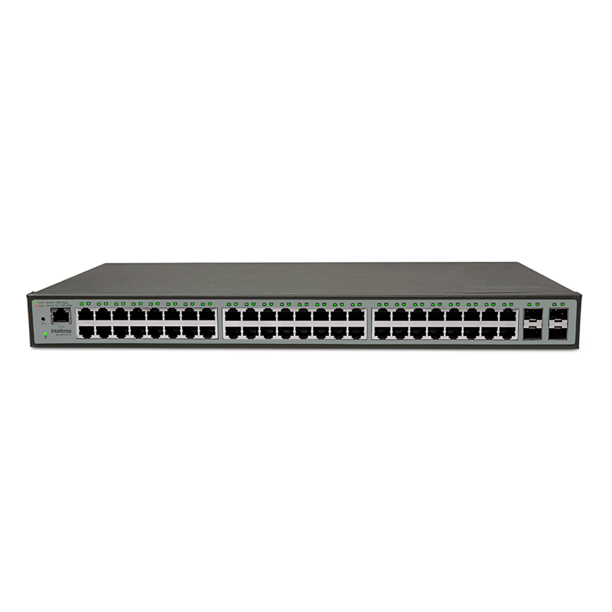 Switch 48 Portas Intelbras SG 5204 MR L2+ - Gerenciavel - 48 portas Gigabit + 4 portas SFP Mini-GBIC