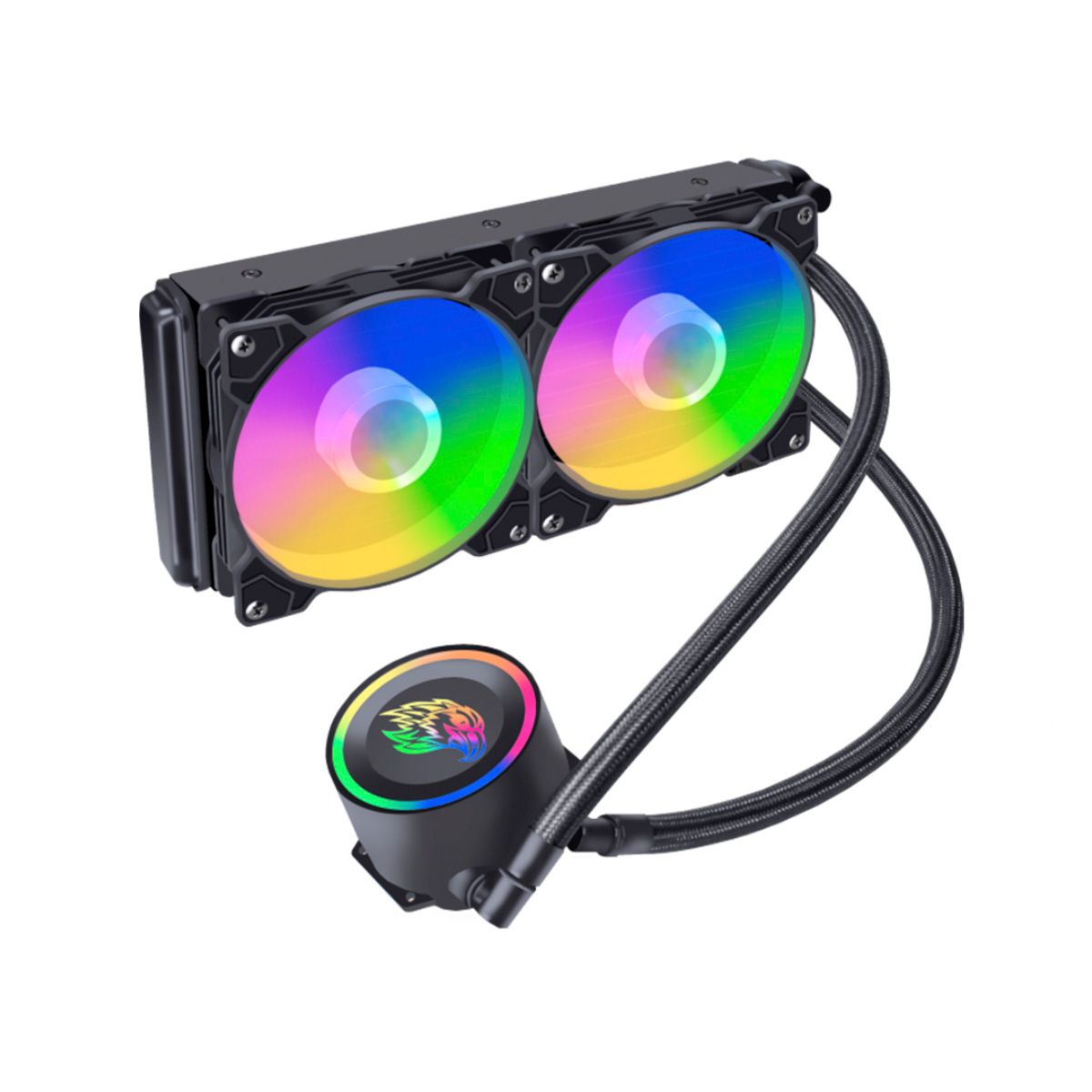 Water Cooler K-Mex WAC1 (AMD / Intel) - 240mm - LED Multicolor - WAC1F12QAPDBBOX