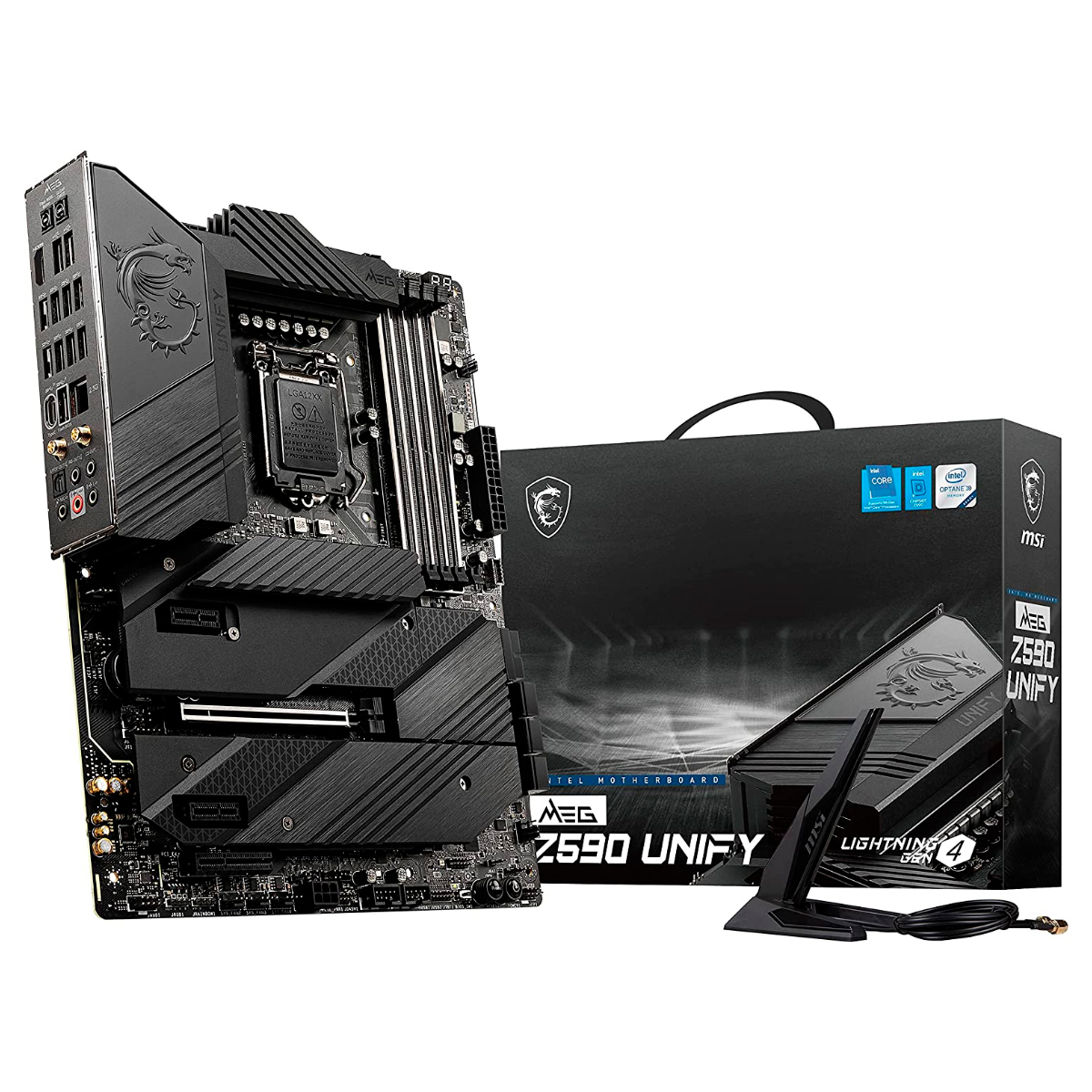 MSI Z590 MEG Unify (LGA 1200 - DDR4 5333 O.C) - Chipset Intel Z590 - Wi-Fi 6E & Bluetooth - 4 x Slot M.2 - ATX