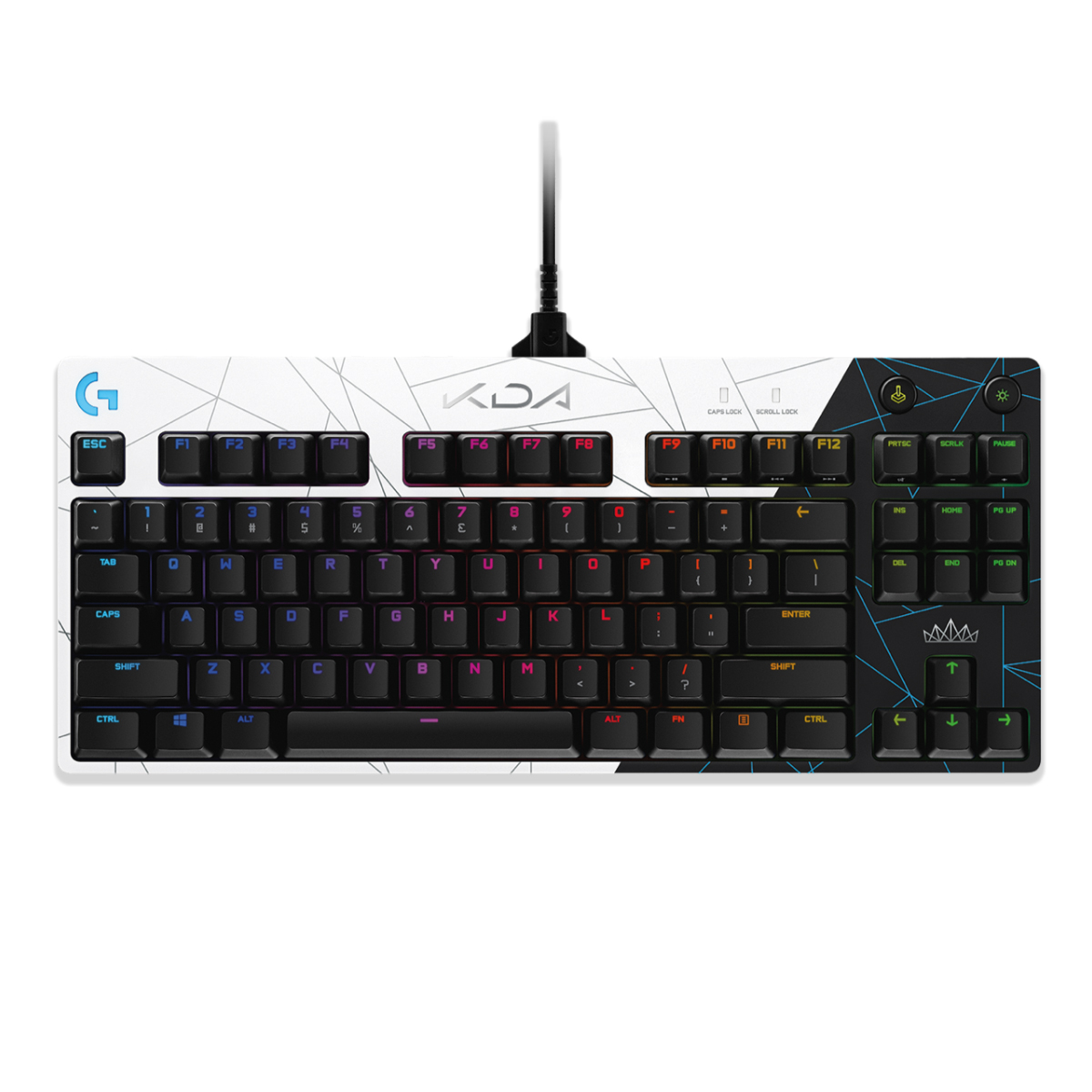 Teclado Mecânico Gamer Logitech G Pro League of Legends KDA Edition - G HUB - Padrão US - Switch GX Brown - RGB Lightsync - 920-010074