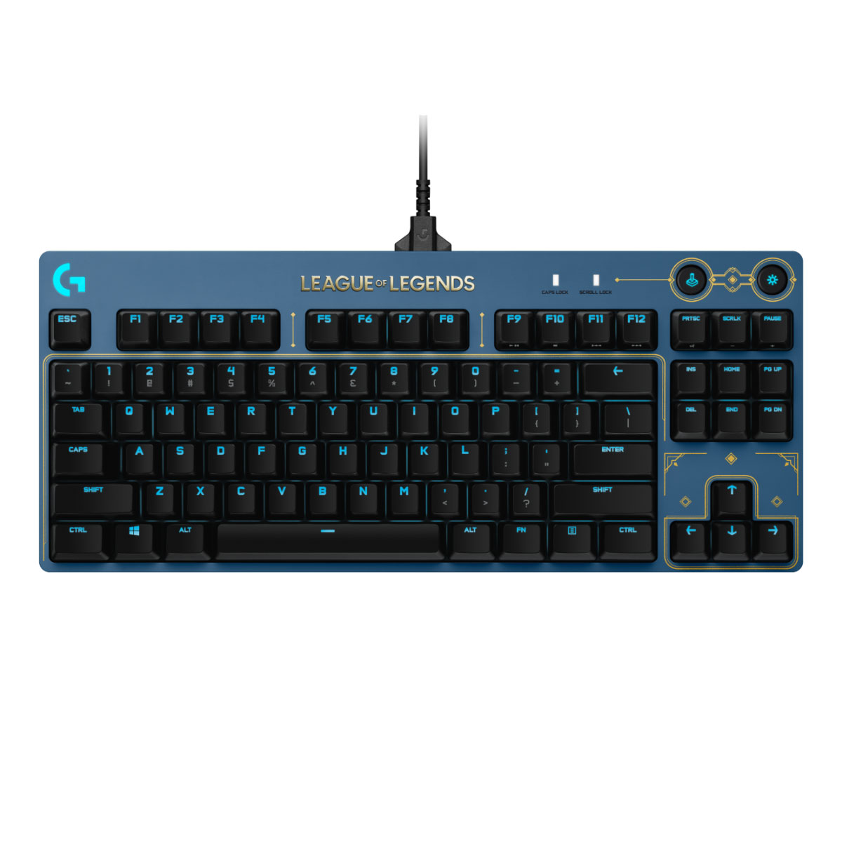 Teclado Mecânico Gamer Logitech G Pro League of Legends Edition - G HUB - Padrão US - Switch GX Brown - RGB Lightsync - 920-010533