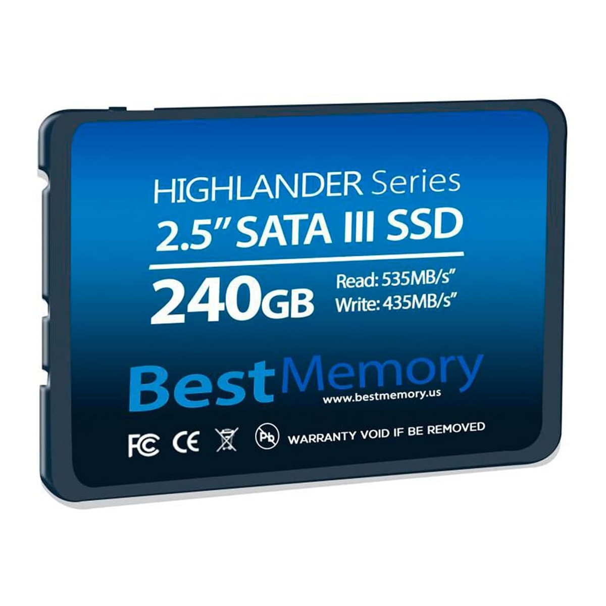 SSD 240GB Best Memory Highlander - SATA - Leitura 535MB/s - Gravação 435MB/s - BTSDA-240G-535