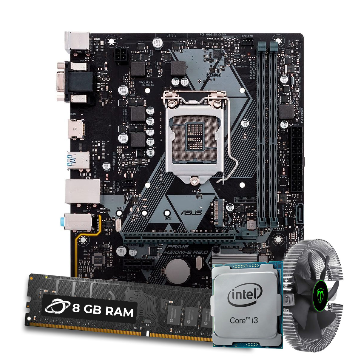 Kit Upgrade Intel® Core™ i3 8300 + Asus Prime H310M-E R2.0/BR + Memória 8GB DDR4