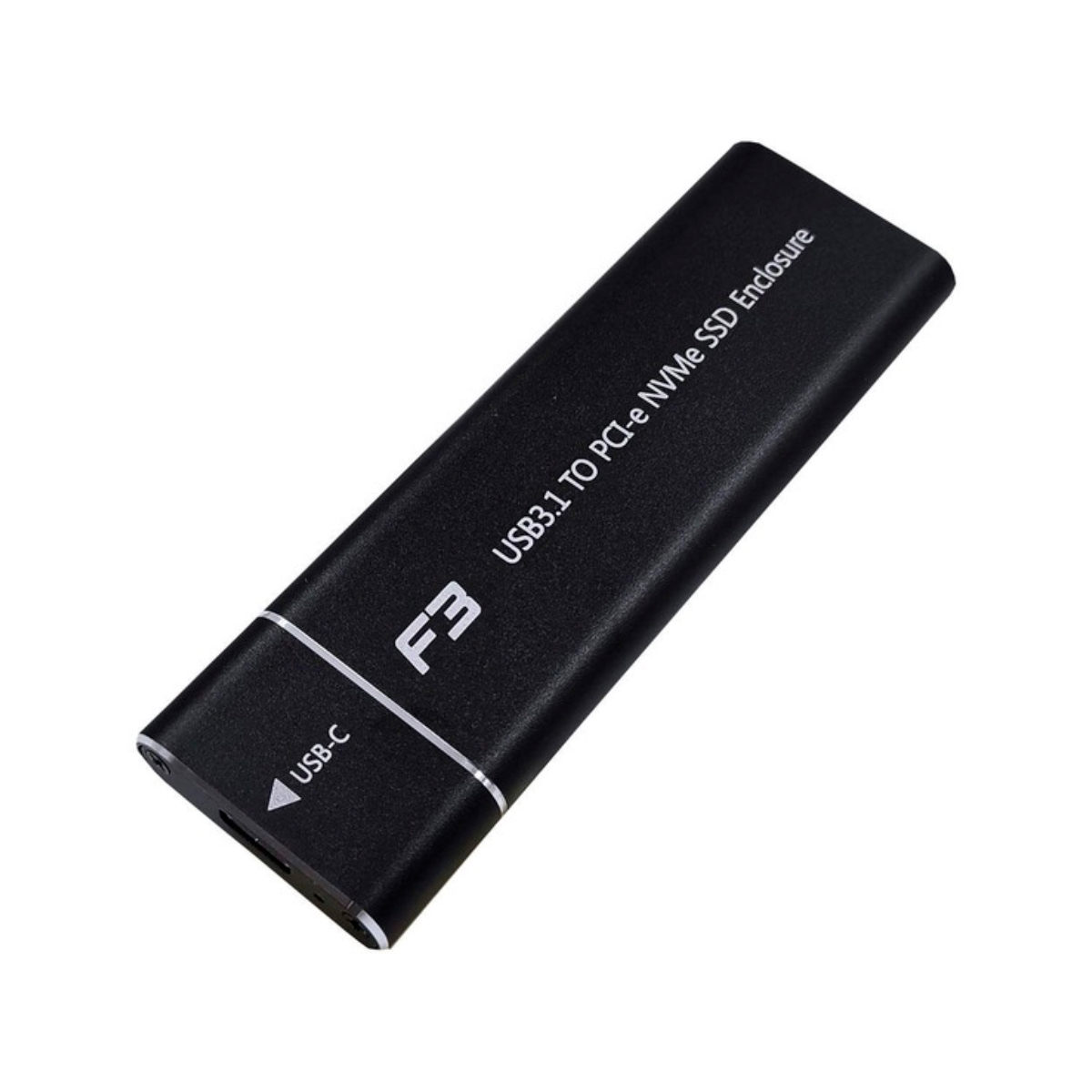 Case para SSD M.2 NVMe ou SATA NGFF - USB-C e USB 3.0 - F3 CS-ADP-NGFF/NVME