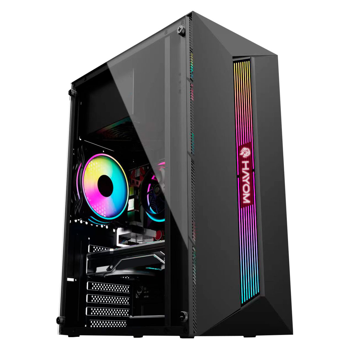 Gabinete Gamer Hayom GB1722 - Lateral em Vidro Temperado - USB 3.0 - RGB - Mid Tower