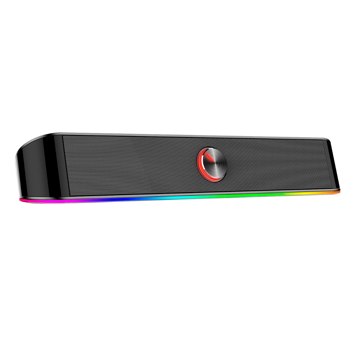 Soundbar Gamer Redragon Adiemus - 6W - Design Minimalista - Iluminação RGB - Conector P2 e Energia USB - Preto - GS560