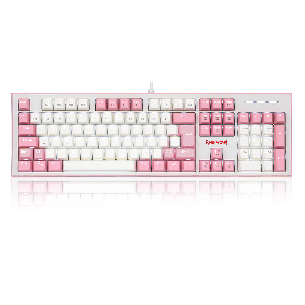 Teclado Mecânico Gamer Redragon Hades Lollipop - ABNT2 - Switch Azul - Rosa - K623-WP (PT-BLUE)