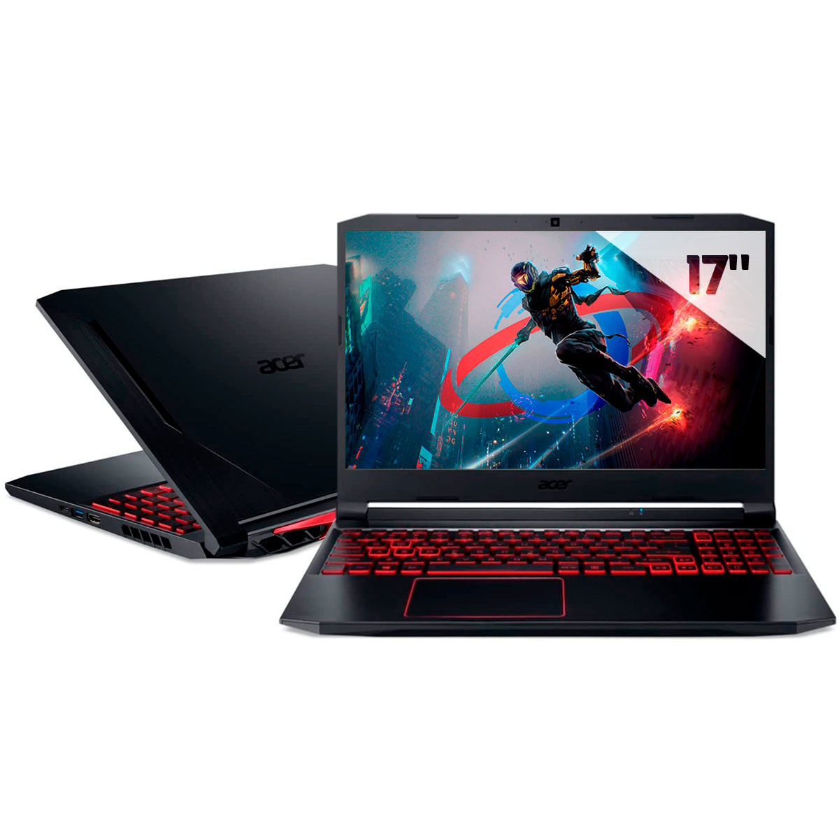 Notebook Acer Nitro 5 AN517-54-79WA Gamer - Intel i7 11800H, 16GB, SSD 1TB, GeForce GTX 1650, Tela 17.3