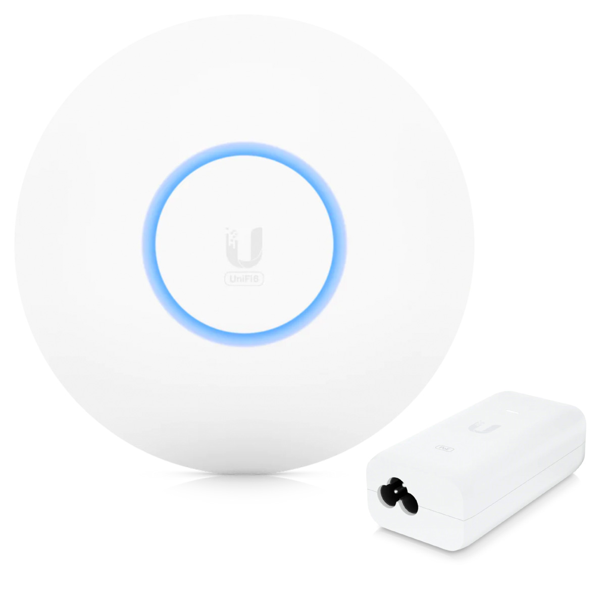 Kit Access Point Ubiquiti UniFi® 6 Lite U6-LITE + Fonte Injetor PoE Ubiquiti - Wi-Fi 6 - Dual Band 2.4 GHz e 5 GHz - 1350Mbps