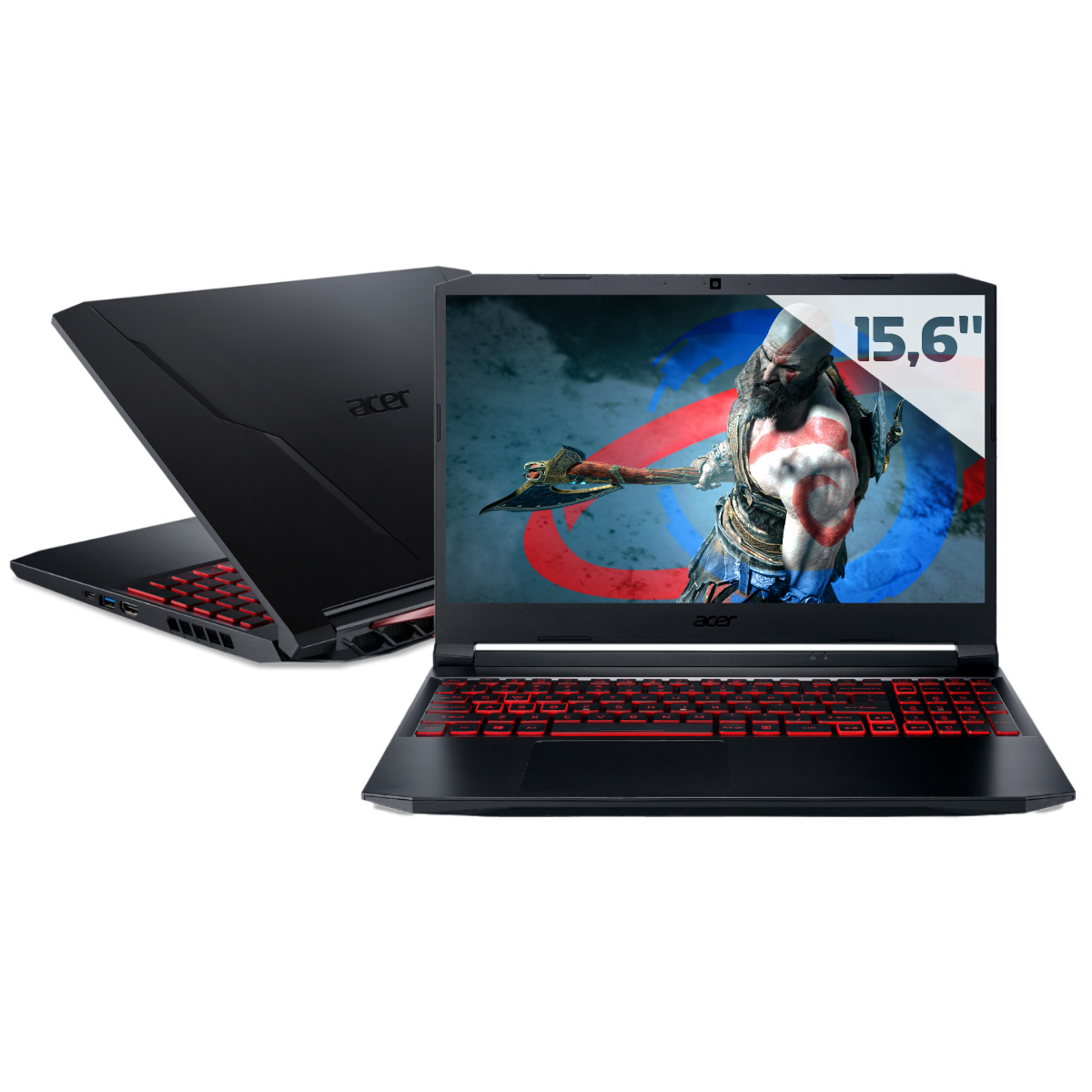 Notebook Acer Aspire Nitro 5 AN515-45-R0M5 Gamer - Ryzen 7 5800H, 8GB, SSD 512GB, GeForce RTX 3050, Tela 15.6