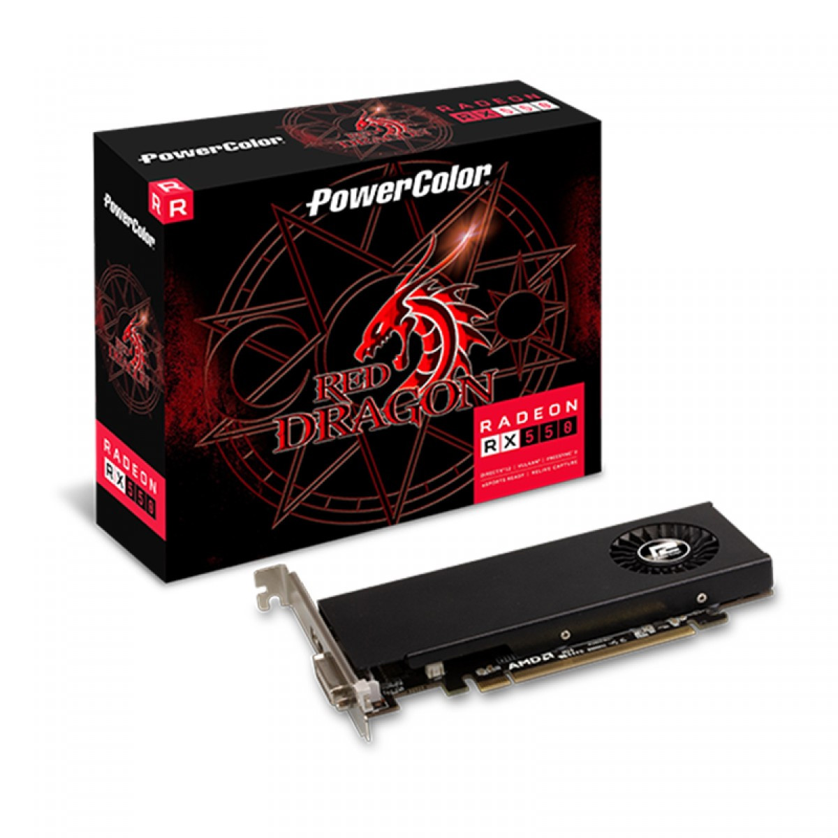 Placa de Vídeo AMD Radeon RX 550 4GB GDDR5 128bits - PowerColor AXRX 550 4GBD5-HLE